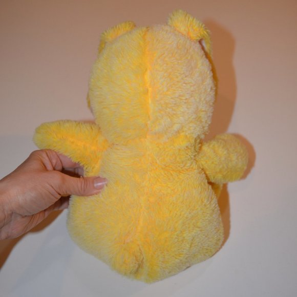 M SOFT BUNNY YELLOW Stuffed Animal Fleece Polyester Ribbon Bow - Picture 4 of 5